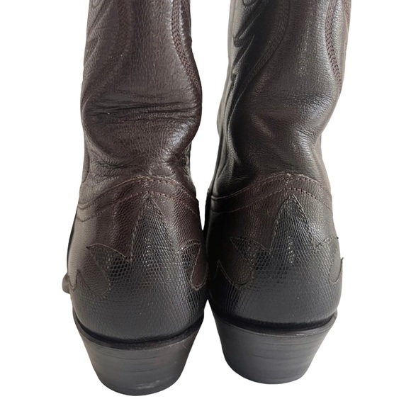 NEW Tony Lama Brown Snip Toe Cowgirl Boots Size 5M - Picture 4 of 6